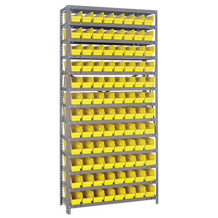 QUANTUM STORAGE SYSTEMS Steel Shelving with plastic bins 1875-103YL